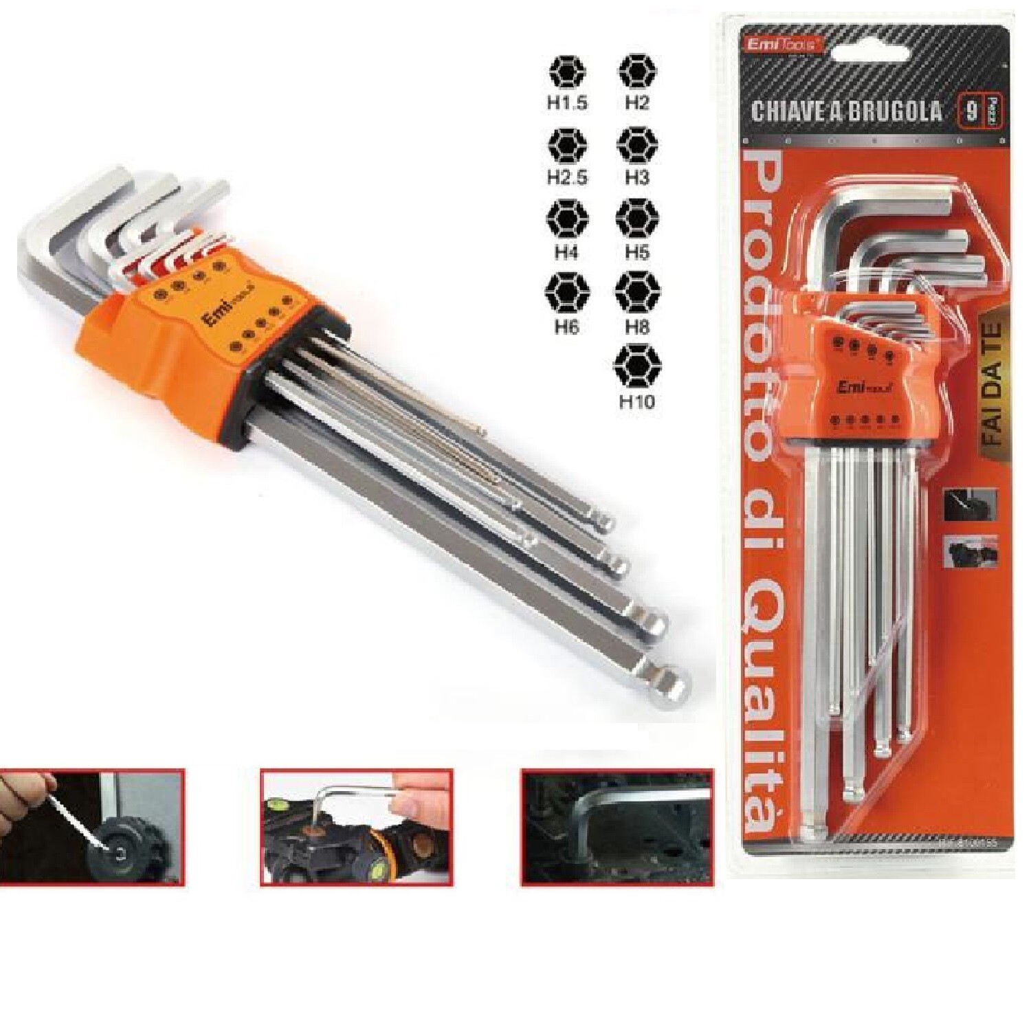 Set Chiavi Esagonali BGS Technic Pro+ - 9 Pezzi Da 1,5 A 10 Mm, Acciaio Cromo Vanadio - Foto 10