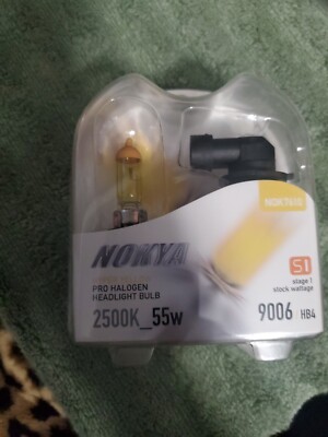 Nokya 2500k 55 Watts Yellow  9006 hb4 Headlight Foglights Halogen Bulbs stage 1