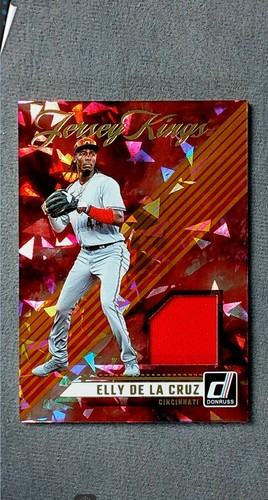 Elly De La Cruz [Orange Ice] #JK-EDC 2024 Donruss Jersey Kings card
