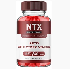 NTX Keto ACV Gummies, Vegan, Weight Loss Supplement - 60 Gummies