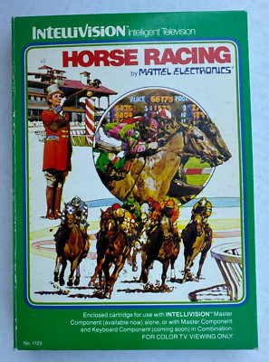 Intellivision Mattel Electronics Horse Racing Cartridge w/ Instructions Orig Box