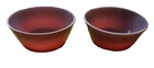 Vintage Fire King Anchor Hocking 5" Cereal/Soup Bowl Burnt Red Brown Set of Two!