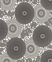 Vliestapete Rasch Ornament Floral Grau Indian Summer 759020 (2,61€/1Qm)