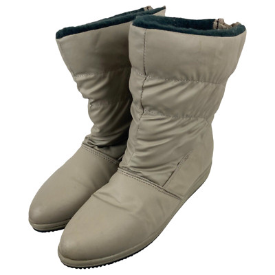 Vintage Rains Sports Snow Boots Womens Size 8 Back Zipper Wedge Heel