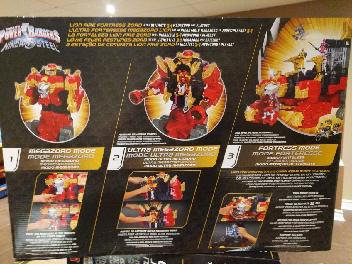 Bandai Power Rangers Ninja Steel Lion fire Fortress zord toysrus