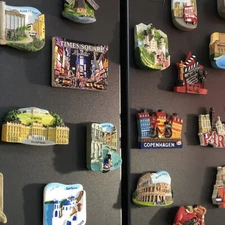 European and American City 3D Fridge Magnets for a Taste of Global Travel Fun