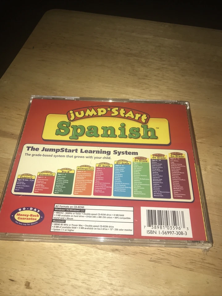 Jump Start Spanish For Kids Ages 3-6 CD-Rom PC Software Free Shipping - Image 2 of 2