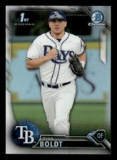 2016 Bowman Draft #BDC-118 Ryan Boldt Rookie Chrome Refractor Tampa Bay Rays