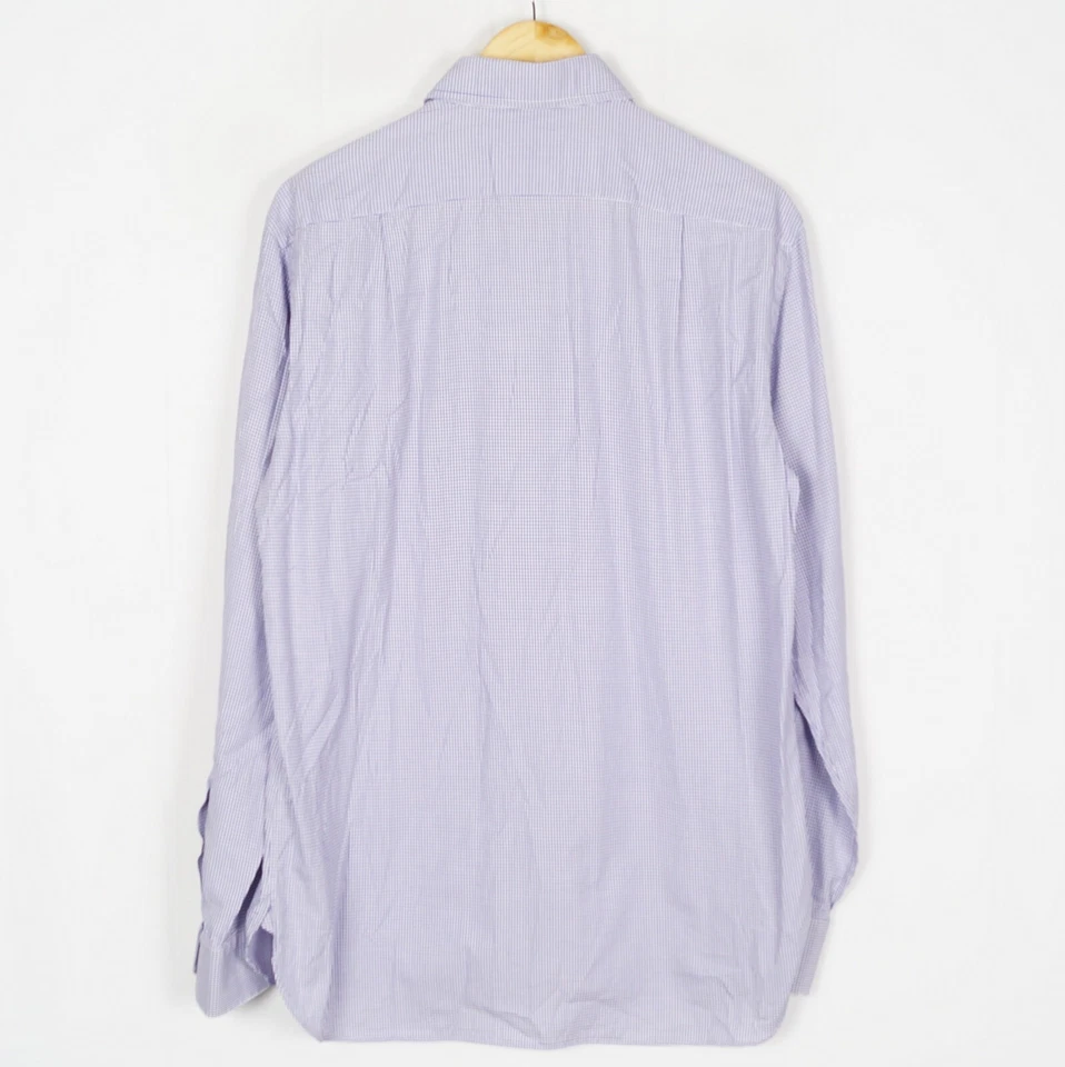 Camicia formale uomo BOGGI MILANO taglia 41 16 regular fit viola check ma11057 - Immagine 2 di 4