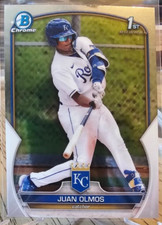 2023 Bowman Chrome 1st Prospect Juan Olmos #BCP-136 Kansas City Royals