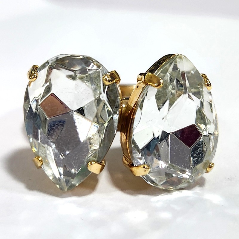 HSN Grayce by Molly Sims "Double Drop" Pear Shaped Gemstones Ring Size 9
