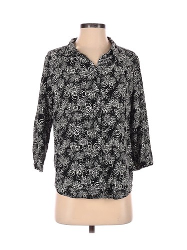 Ivana Helsinki Women Black Short Sleeve Button-Dow
