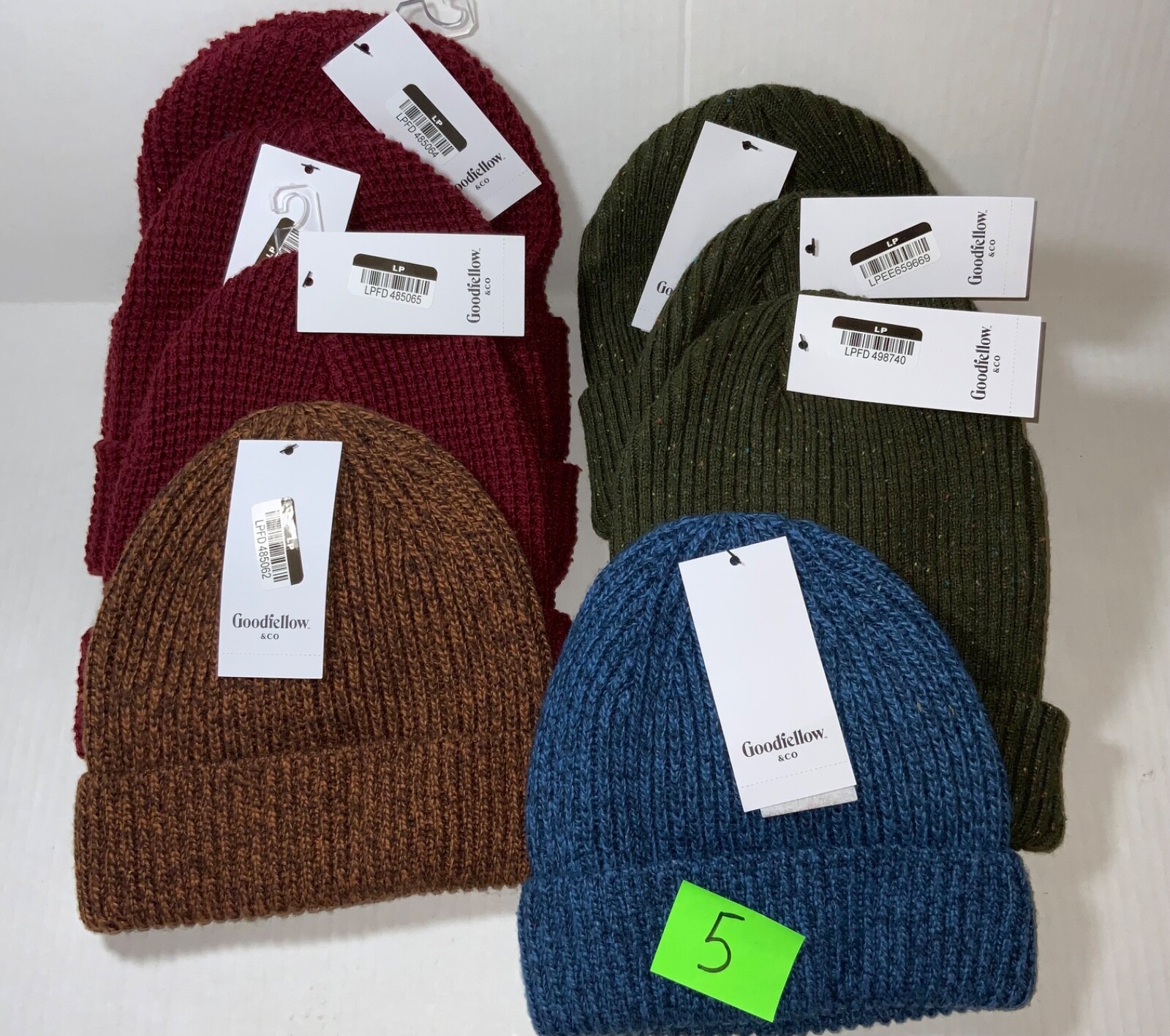 Men's One size BEENIE warm hat Textured knits COLOR CHOICES Goodfellow