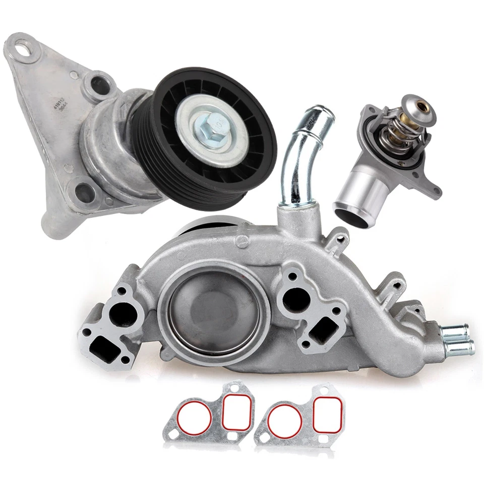 Bomba de agua, termostato y tensor para Chevy Silverado 1500 Tahoe Express 1500 Foto 2 de 4