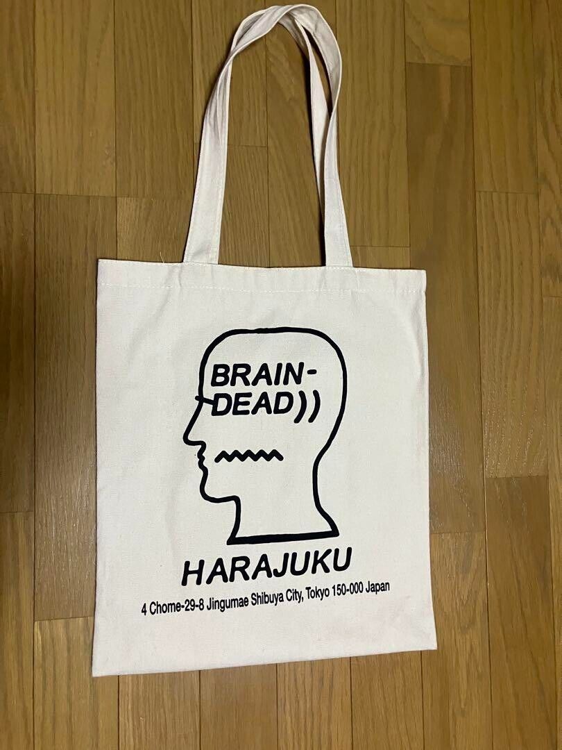 Brain Dead Logo Tote Bag HARAJUKU Japan W22 Brain Dead Logo Tote Bag HARAJUKU Japan W22
