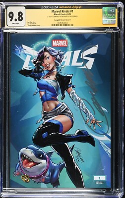 Marvel Rivals #1 B J Scott Campbell Variant Luna Snow & Jeff Signed CGC JSA 9.8