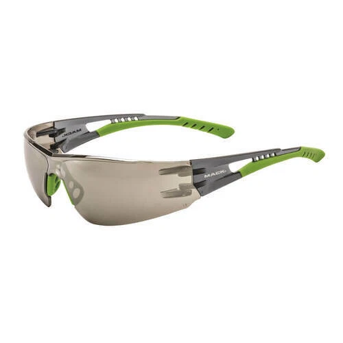 Mack VX2 Lightweight Safety Spectacles, GreenSmoke Mirror/CrystalGreen - Pack of - Picture 1 of 1