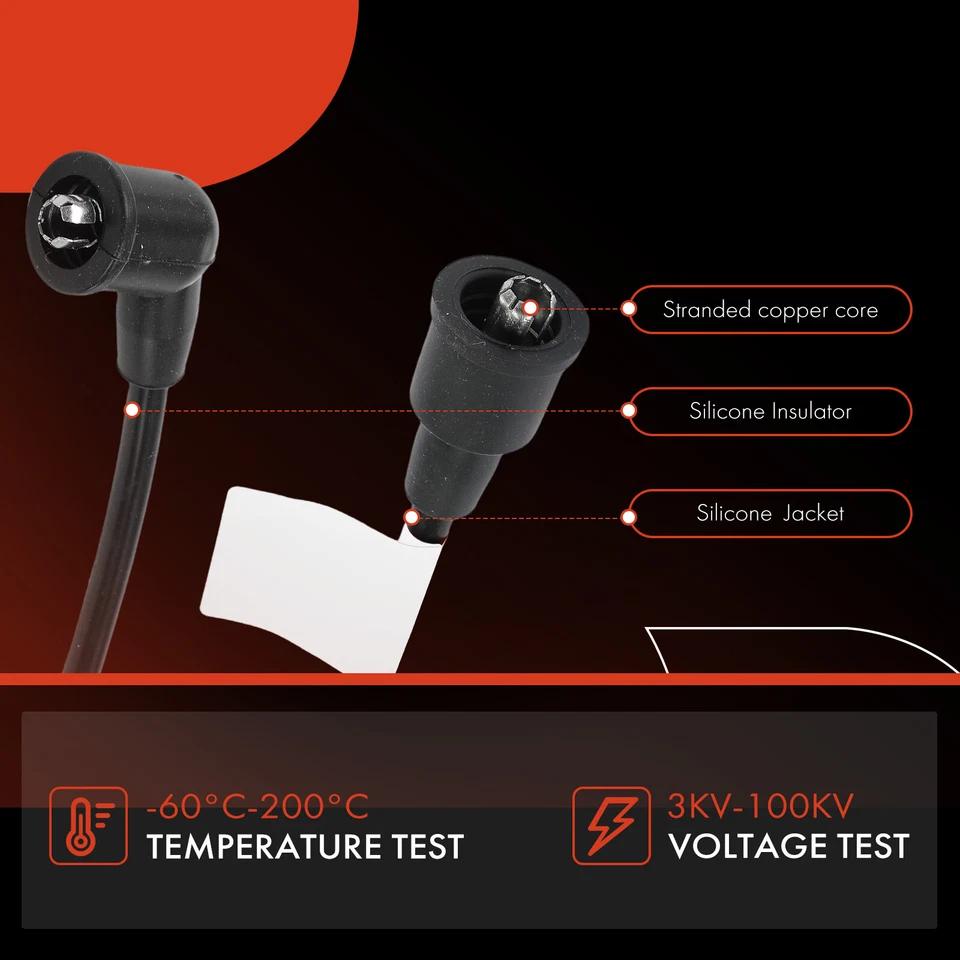 Juegos de cables de bujía A-Premium 7x para Jeep Commando Buick Special Datsun Nissan Foto 4 de 4