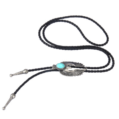 Unisex Bolo Krawatte Halskette mit Western Rodeo Cowboy Bolo Tie Anhänger -
