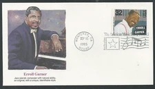 JAZZ MUSICIAN ERROLL GARNER PIANIST FLEETWOOD CACHET 1995 FDC VF unadd