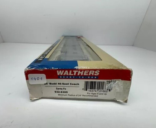 Walthers HO Scale #932-6305 Santa Fe ATSF 85' Budd 46-Seat Coach Car - Bild 14 von 14
