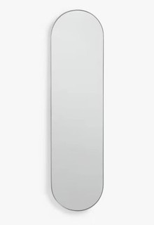 JOHN LEWIS Scandi Metal Oval Lozenge WALL MIRROR 122 x 30cm Boxed H57