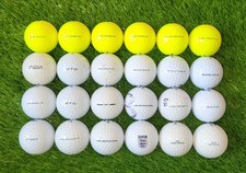 Used Slazenger Assortment Golf Balls x24. Grade A. White & Yellow. ⛳️