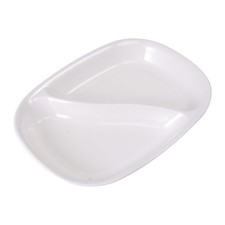 Snack Plate Rectangular Double Grid Divided Dinner Plate Lightweight Melamine...