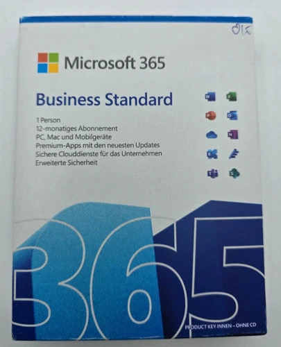 Microsoft  365 Business Standard  1 Jahr Office Box
