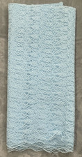 Light Blue Floral Lace Fabric Bridal Mesh Material 6 Yards x 60 Inch Wide