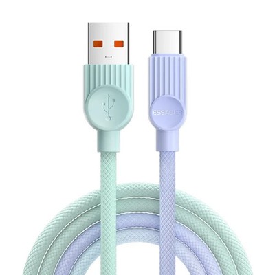 ESSAGER Schnellladekabel 0,25 m A-C 7A 100W Datenkabel USB-A zu to auf Typ-C