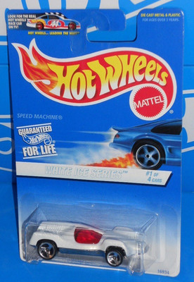 Hot Wheels 1997 White Ice Series #561 Speed Machine White w/ 3SPs