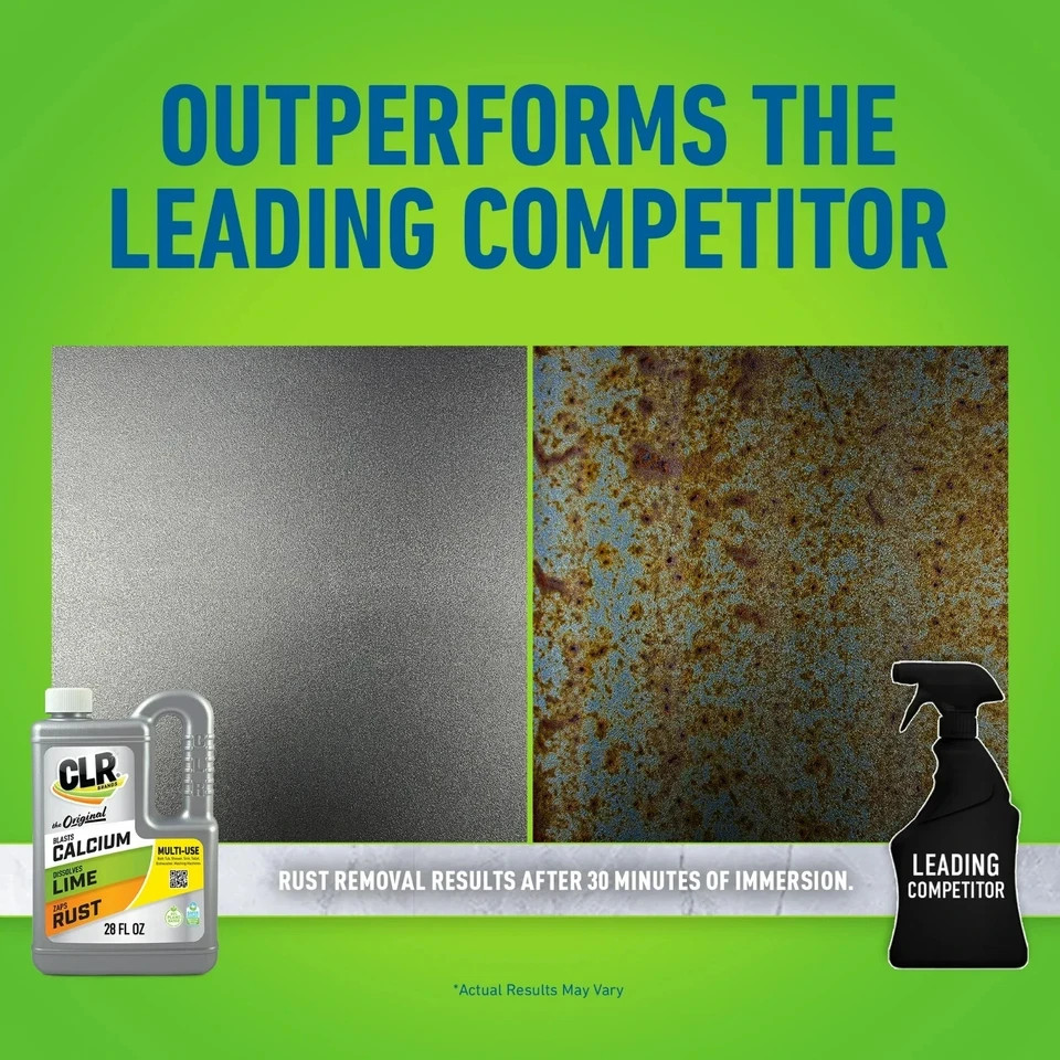 CLR Calcium Lime & Rust Remover Multi-Use Household Cleaner 28 fl oz