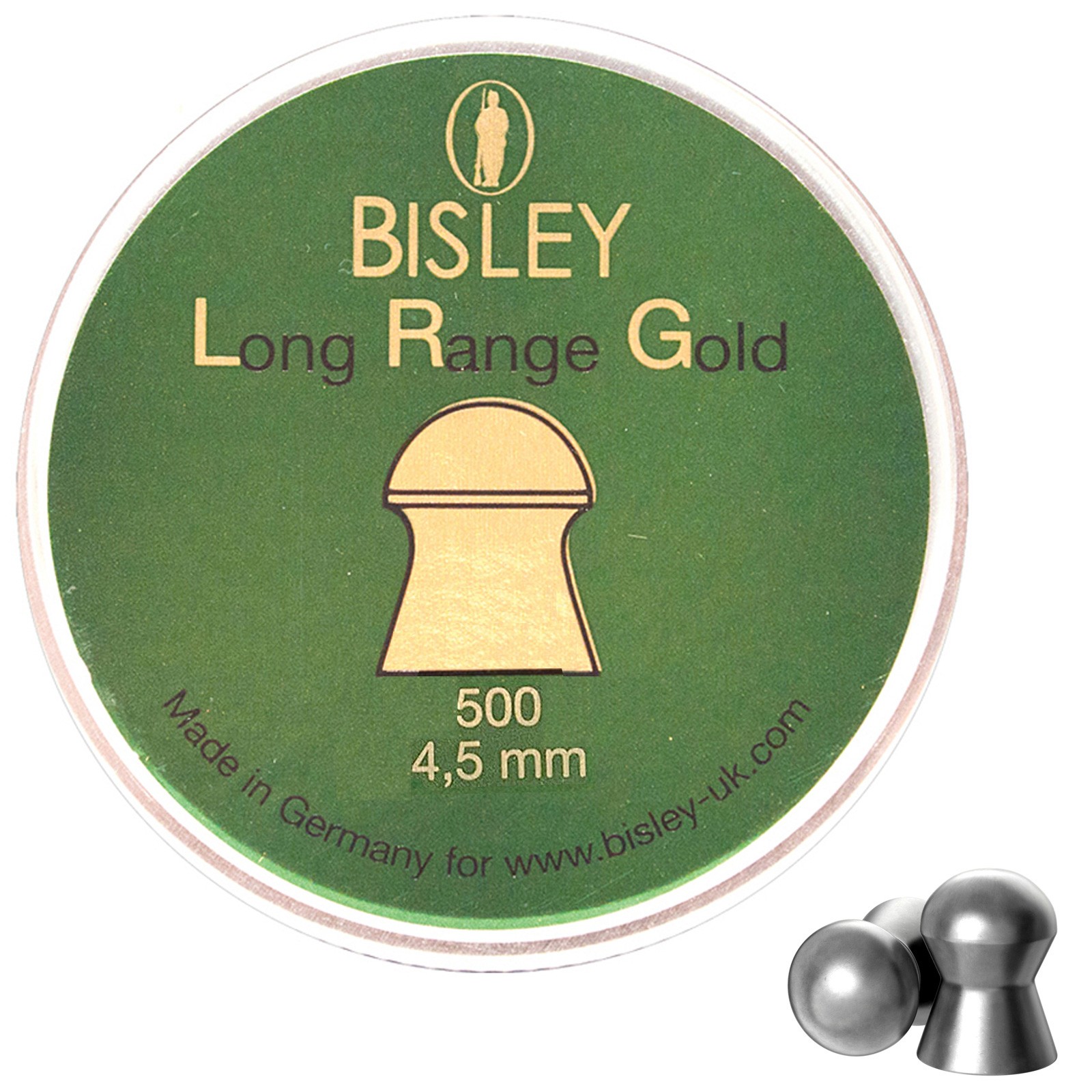 Bisley Long Range Gold .177 4.50mm Pellets Air Rifle Gun 500 Target Airgun