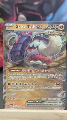 Great Tusk ex 053/091 Holo PAF SV: Paldean Fates Double Rare NM-MP