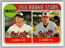 Austin Hays/Chance Sisco 2018 Topps Heritage Rookie Stars #66 Orioles RC