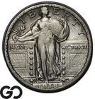 1918-D Standing Liberty Quarter VF++ Better Date, Clear Date & Strike Definition