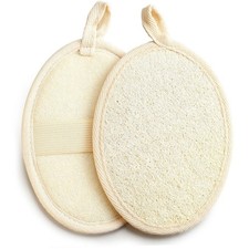 2 PCS Natural Loofah Sponge Exfoliating Body Scrubber Shower Bath Washcloth