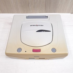 Sega Saturn Console Japan White Bundle with 8 Games 1 Controller & Cables Tested