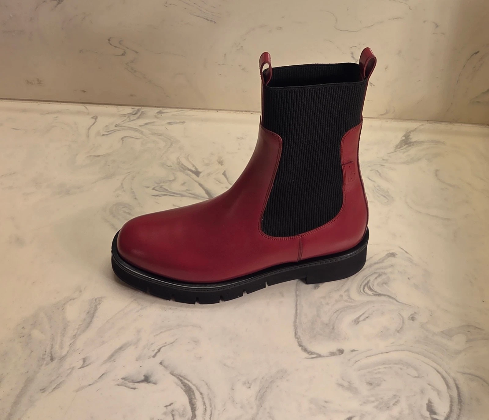 Ferragamo — New! Salvatore Ferragamo 'Rook' Chelsea Boots Red Womens Size 5.5 C MSRP $1050