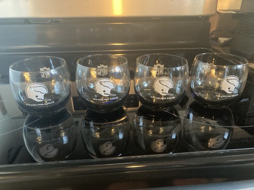 Philadelphia Eagles Rauchglas Becher Helm NFL Logo 12 oz 4er Set Vintage - Bild 1 von 3