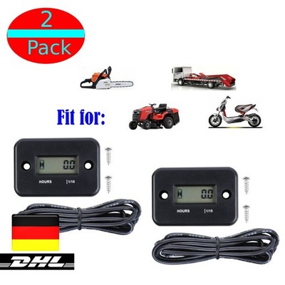 Motorrad Stundenzähler Digital LCD Hour Meter Betriebsstundenzähler Motor Stunde