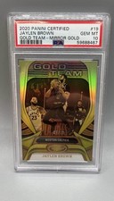 Panini 2020-21 Certified Gold Team Jaylen Brown #19 Mirror Gold 7/10 PSA 10 pop1