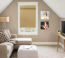 Modern Farmhouse Natural Multi-Weave Cordless Bamboo Shade 47"W x 72"L