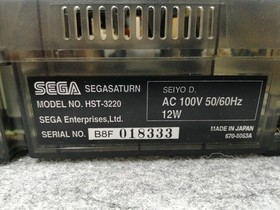 SEGA Saturn HST-0021 skeleton Clear black w/Controller from JAPAN