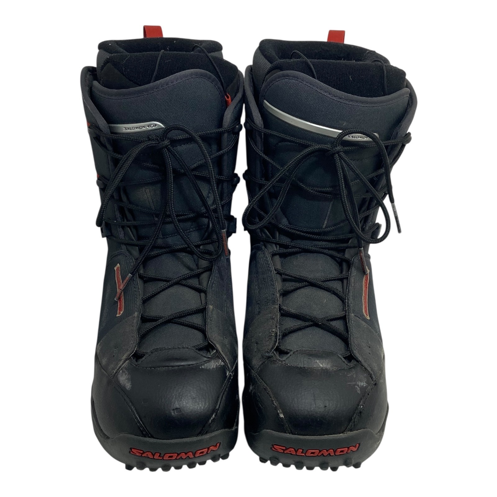 ? Stivali da snowboard SALOMON SYMBIO da uomo US 9 nero rosso usati in ottime condizioni N3