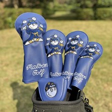 New Blue Golf Protective Set Kung Fu Fisherman Hat Wooden Rod Set Putter Set