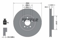 2X Textar Bremsscheibe Vorderachse U.A. FüR Alfa Romeo, Fiat, Lancia, Opel