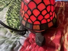 Vintage Tiffany Lamp Style Stained Glass Turtle Tortoise Light Works Metal Base