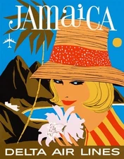 xl Vintage Travel Poster Art 12x8in Metal Sign